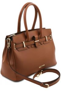 Γυναικεία Τσάντα Δερμάτινη Tuscany Leather TL142174 Κονιάκ