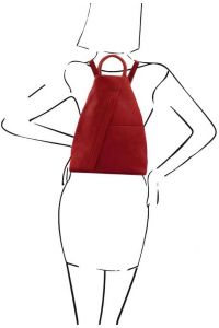 Γυναικείο Τσαντάκι Δερμάτινο Shanghai Tuscany Leather TL140963 Κόκκινο