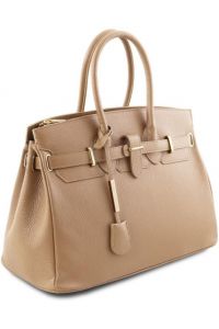 Γυναικεία Τσάντα Δερμάτινη Tuscany Leather TL141529 Σαμπανιζέ