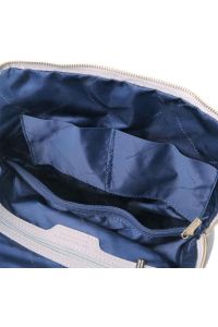 Γυναικεία Τσάντα Πλάτης  Ώμου Δερμάτινη Tuscany Leather TL141682 Γκρι ανοιχτό