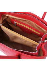 Γυναικεία Τσάντα Δερμάτινη Camelia Tuscany Leather TL141728 Κόκκινο lipstick