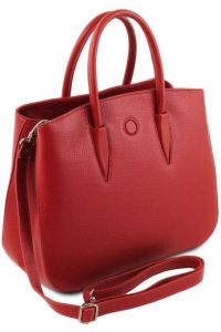 Γυναικεία Τσάντα Δερμάτινη Camelia Tuscany Leather TL141728 Κόκκινο lipstick