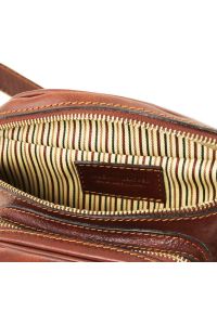 Ανδρικό Τσαντάκι Μέσης Δερμάτινο Tuscany Leather TL141797 Καφέ