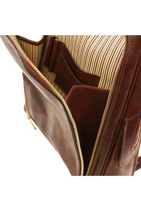Ανδρική Τσάντα Πλάτης Δερμάτινη Bangkok 13.3 ίντσες Tuscany Leather TL141793 Καφέ