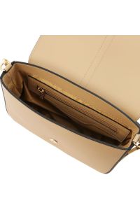 Γυναικεία τσάντα δερμάτινη Nausica Tuscany Leather TL141598 Σαμπανιζέ