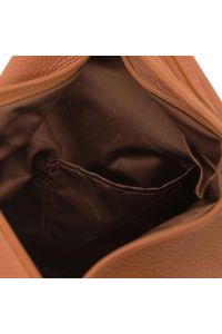 Γυναικείο Τσαντάκι Δερμάτινο Shanghai Tuscany Leather TL141881 Κονιάκ