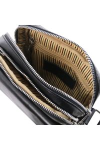 Ανδρικό Τσαντάκι Δερμάτινο Larry Tuscany Leather TL141915 Μαύρο