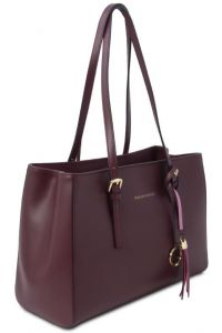Γυναικεία Τσάντα Δερμάτινη Tuscany Leather TL142037 Μπορντώ
