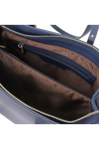 Γυναικεία Τσάντα Δερμάτινη Tuscany Leather TL142037 Μπλε σκούρο