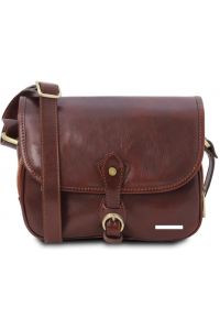 Γυναικεία Τσάντα Ώμου Δερμάτινη Alessia Tuscany Leather TL142020 Καφέ