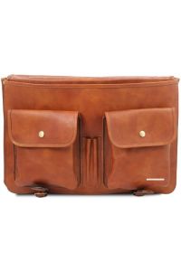 Επαγγελματική Τσάντα Δερμάτινη Ancona 17 ίντσες Tuscany Leather TL142073 Φυσικό