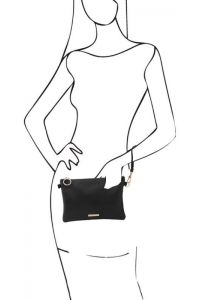 Γυναικείο Τσαντάκι Δερμάτινο Tuscany Leather TL142029 Μαύρο
