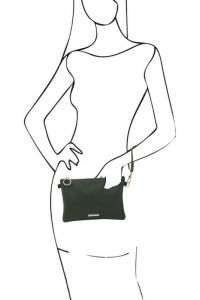 Γυναικείο Τσαντάκι Δερμάτινο Tuscany Leather TL142029 Κυπαρισσί