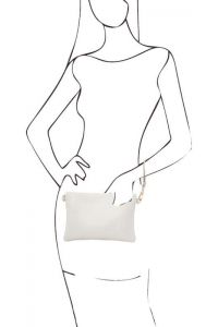 Γυναικείο Τσαντάκι Δερμάτινο Tuscany Leather TL142029 Λευκό