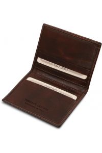 Δερμάτινη θήκη για Επαγγελματικές / Πιστωτικές κάρτες Tuscany Leather TL142063 Καφέ σκούρο