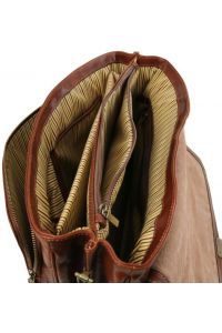 Επαγγελματική Τσάντα Δερμάτινη Alessandria με Smart Connect 15.6 ίντσες Tuscany Leather TL142067 Καφέ