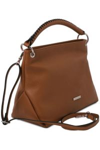 Γυναικεία Τσάντα Δερμάτινη Tuscany Leather TL142087 Κονιάκ