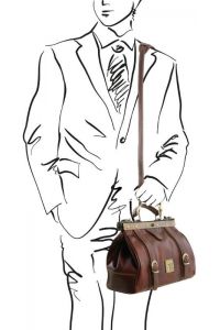 Ιατρική Τσάντα Δερμάτινη Mona Lisa Tuscany Leather TL10034 Καφέ