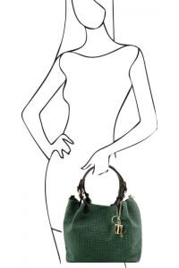 Γυναικεία τσάντα δερμάτινη Tuscany Leather TL141573 Κυπαρισσί