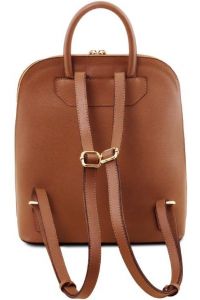 Τσάντα Πλάτης Δερμάτινη TL Bag Tuscany Leather TL141631 Κονιάκ