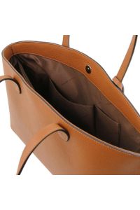 Γυναικεία Τσάντα Ώμου Δερμάτινη Tuscany Leather TL141828 Κονιάκ
