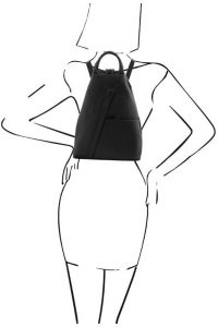 Γυναικείο Τσαντάκι Δερμάτινο Shanghai Tuscany Leather TL141881 Μαύρο