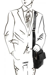 Ανδρικό Τσαντάκι Δερμάτινο Larry Tuscany Leather TL141915 Μαύρο