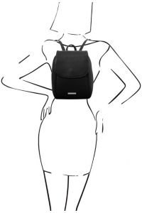 Γυναικεία Τσάντα Πλάτης Δερμάτινη TL Bag Tuscany Leather TL141905 Μαύρο