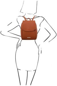 Γυναικεία Τσάντα Πλάτης Δερμάτινη TL Bag Tuscany Leather TL141905 Κονιάκ