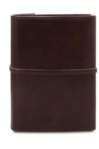 Σημειωματάριο Δερμάτινο Tuscany Leather TL142027 Καφέ σκούρο