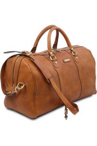 Σάκος Ταξιδίου Δερμάτινος Oslo Tuscany Leather TL141913 Φυσικό