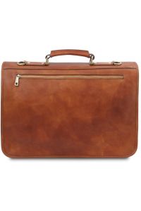 Επαγγελματική Τσάντα Δερμάτινη Ancona 17 ίντσες Tuscany Leather TL142073 Φυσικό