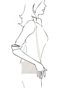 Γυναικείο Τσαντάκι Δερμάτινο Tuscany Leather TL142029 Λευκό