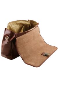 Ανδρική Τσάντα Δερμάτινη Mantova με Smart Connect 15.6 ίντσες Tuscany Leather TL142068 Καφέ