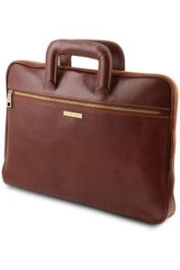 Επαγγελματική Τσάντα Δερμάτινη Caserta Tuscany Leather TL142070 Καφέ