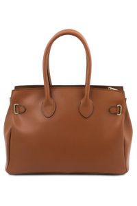 Γυναικεία Τσάντα Δερμάτινη Tuscany Leather TL142174 Κονιάκ