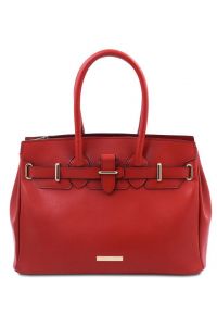 Γυναικεία Τσάντα Δερμάτινη Tuscany Leather TL142174 Κόκκινο lipstick