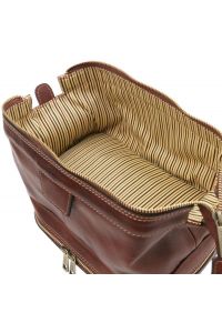 Θήκη Τσαντάκι Καλλυντικών Δερμάτινο Jacob Tuscany Leather TL142204 Καφέ