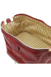 Θήκη Τσαντάκι Καλλυντικών Δερμάτινο Jacob Tuscany Leather TL142204 Κόκκινο