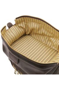 Θήκη Τσαντάκι Καλλυντικών Δερμάτινο Jacob Tuscany Leather TL142204 Καφέ σκούρο