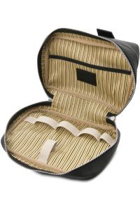 Θήκη Τσαντάκι Καλλυντικών Δερμάτινο Jacob Tuscany Leather TL142204 Μαύρο