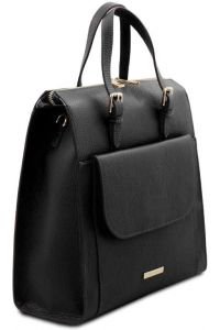 Γυναικεία Τσάντα Πλάτης & Ώμου Δερμάτινη Tuscany Leather TL142211 Μαύρο