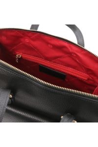 Γυναικεία Τσάντα Πλάτης & Ώμου Δερμάτινη Tuscany Leather TL142211 Μαύρο