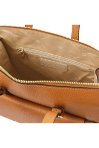 Γυναικεία Τσάντα Πλάτης & Ώμου Δερμάτινη Tuscany Leather TL142211 Κονιάκ