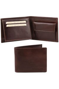Ανδρικό Δερμάτινο Πορτοφόλι Tuscany Leather TL140763 Καφέ σκούρο