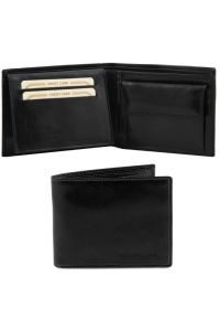 Ανδρικό Δερμάτινο Πορτοφόλι Tuscany Leather TL140763 Μαύρο