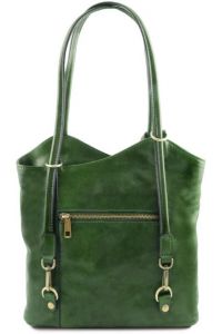 Γυναικεία Τσάντα Δερμάτινη Πλάτης & Ώμου Patty Tuscany Leather TL141497 Πράσινο
