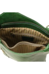 Γυναικεία Τσάντα Δερμάτινη Πλάτης & Ώμου Patty Tuscany Leather TL141497 Πράσινο