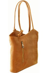 Γυναικεία Τσάντα Δερμάτινη Πλάτης & Ώμου Patty Tuscany Leather TL141497 Κίτρινο