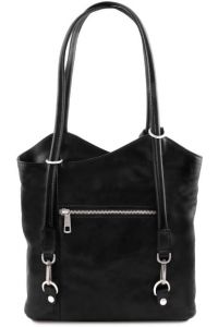 Γυναικεία Τσάντα Δερμάτινη Πλάτης & Ώμου Patty Tuscany Leather TL141497 Μαύρο